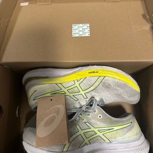 Asics Gray and Yellow Women's Sneakers
